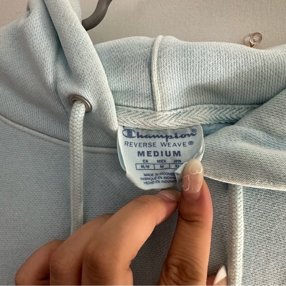 Champion Baby Blue Boyfriend Hoodie - Picture 3 of 6
